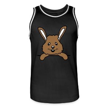 Bunny Chest Bag Chemise Sac On The Go Rire - Maillot de basket Homme - noir/blanc - Devant - AI Model Male 185 dark (185cm)