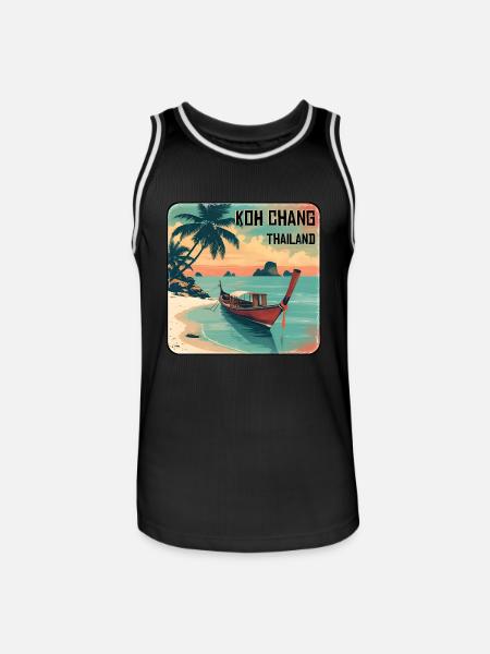 Koh Chang - Männer Basketball-Trikot - Schwarz/Weiß