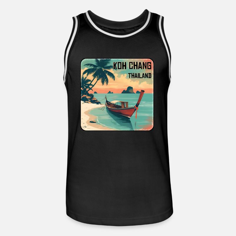 Koh Chang - Maillot de basket Homme - noir/blanc