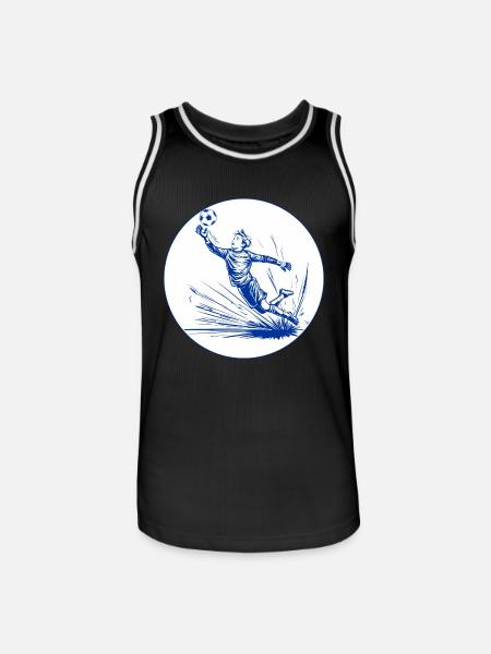 Goalkeeper (blue and white) - Men's Basketball Jersey - black/white