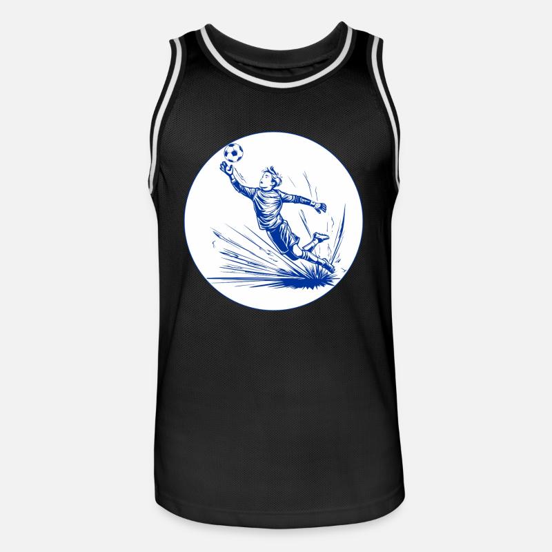 Goalkeeper (blue and white) - Men's Basketball Jersey - black/white