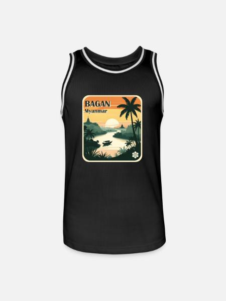 Bagan, Myanmar - Men's Basketball Jersey - black/white