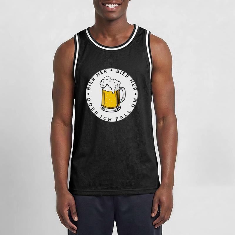 Bees here - Oder ich fall um! Men's Basketball Jersey