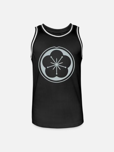 Pflaumenblüte - Männer Basketball-Trikot - Schwarz/Weiß