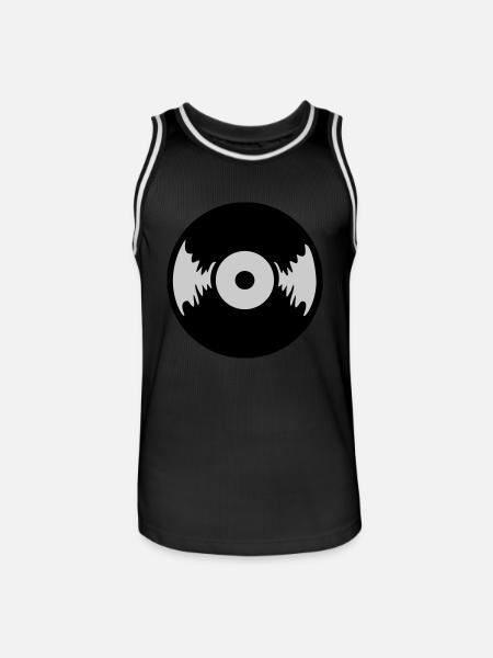 Schallplatte - Männer Basketball-Trikot - Schwarz/Weiß