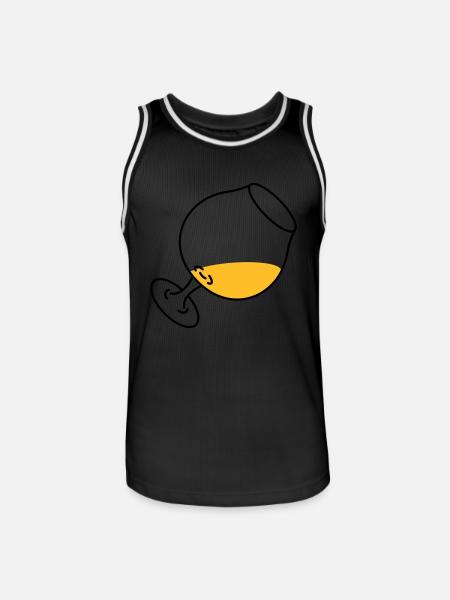 Cognacglas - Männer Basketball-Trikot - Schwarz/Weiß