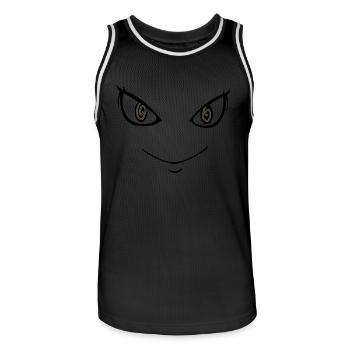 Psycho Face - Männer Basketball-Trikot - Schwarz/Weiß - Vorne - AI Model Male 185 dark (185cm)