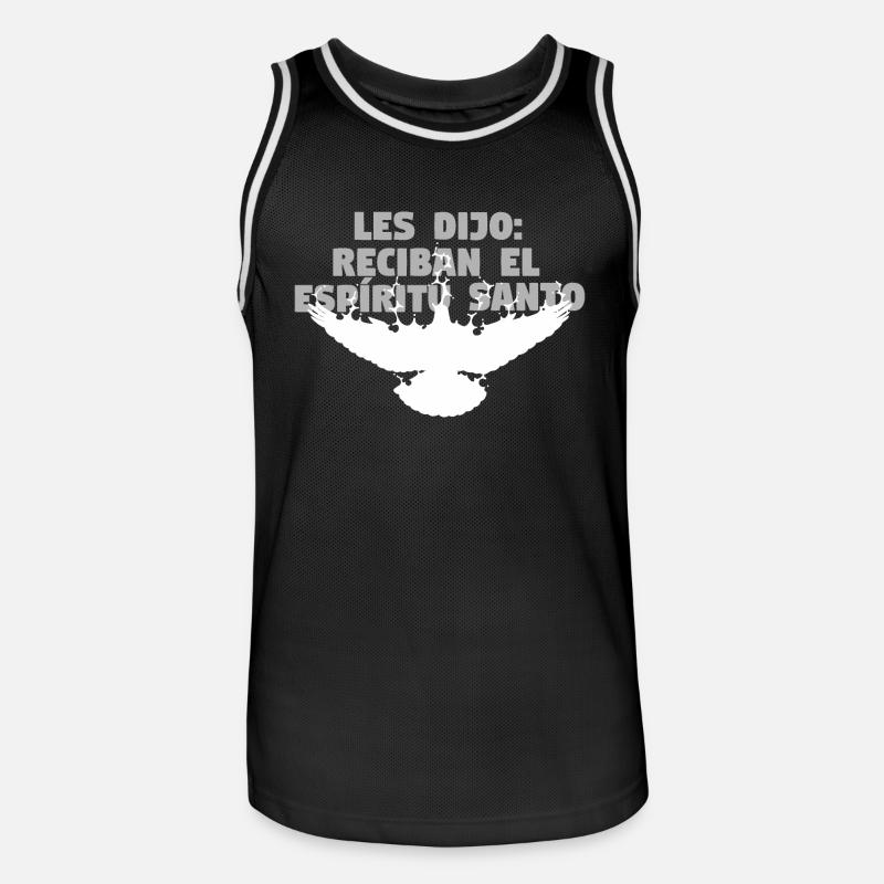 Recevez consolateur - Espagnol - Maillot de basket Homme - noir/blanc