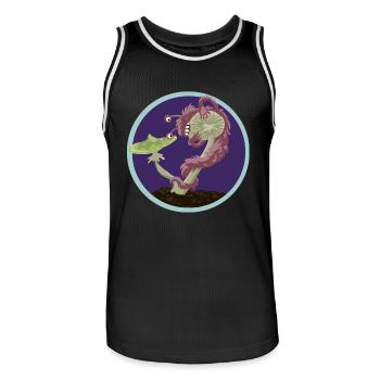 Pilzmonster - Männer Basketball-Trikot - Schwarz/Weiß - Vorne - AI Model Male 185 dark (185cm)