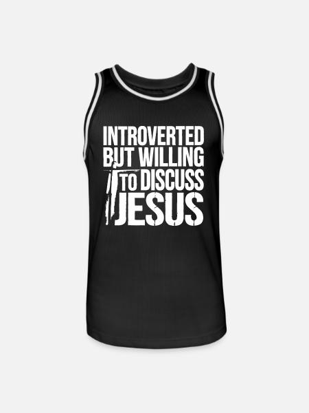 Faith for introverts - Men's Basketball Jersey - black/white