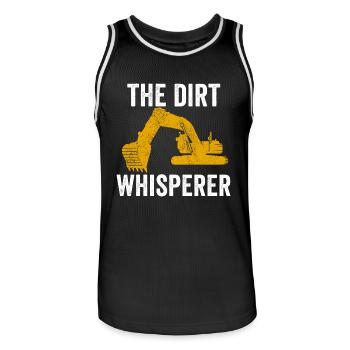 Excavator Construction Worker - Men's Basketball Jersey - black/white - Front - AI Model Male 185 dark (185cm)