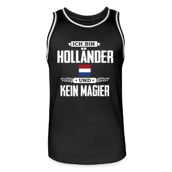 Ich bin Holländer - Männer Basketball-Trikot - Schwarz/Weiß - Vorne - AI Model Male 185 dark (185cm)