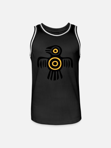 indischer Kulturvogel - Männer Basketball-Trikot - Schwarz/Weiß