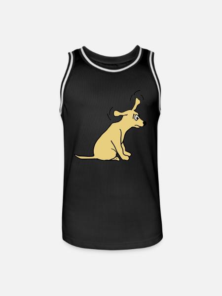 dog - Men's Basketball Jersey - black/white