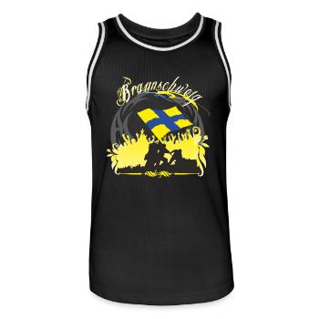 braunschweig - Männer Basketball-Trikot - Schwarz/Weiß - Vorne - AI Model Male 185 dark (185cm)