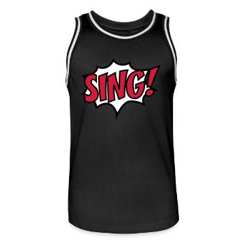 chanter - Maillot de basket Homme - noir/blanc - Devant - AI Model Male 185 dark (185cm)