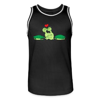 Naked Turtles Making Love - Men's Basketball Jersey - black/white - Front - AI Model Male 185 dark (185cm)