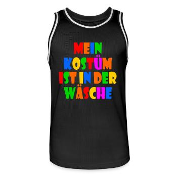 mein kostüm ist in der wäsche - Männer Basketball-Trikot - Schwarz/Weiß - Vorne - AI Model Male 185 dark (185cm)