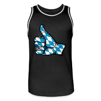 Bayern Flagge alles in Ordnung Symbol used - Männer Basketball-Trikot - Schwarz/Weiß - Vorne - AI Model Male 185 dark (185cm)
