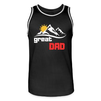 Toller Papa - Männer Basketball-Trikot - Schwarz/Weiß - Vorne - AI Model Male 185 dark (185cm)