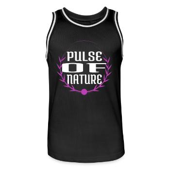 Happy Beating Heart Pristine Geek Funny Sayings - Men's Basketball Jersey - black/white - Front - AI Model Male 185 dark (185cm)