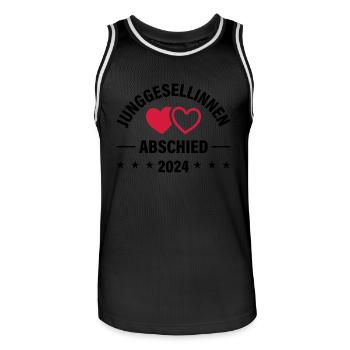 Jga 2024 Junggesellinnenabschied - Männer Basketball-Trikot - Schwarz/Weiß - Vorne - AI Model Male 185 dark (185cm)