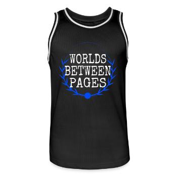 statement humor cool avid readers escapism - Männer Basketball-Trikot - Schwarz/Weiß - Vorne - AI Model Male 185 dark (185cm)
