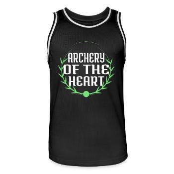 romanticism archery archery enthusiasts - Männer Basketball-Trikot - Schwarz/Weiß - Vorne - AI Model Male 185 dark (185cm)