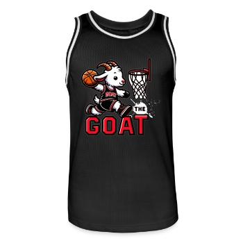 Slam Dunk Goat - Men's Basketball Jersey - black/white - Front - AI Model Male 185 dark (185cm)