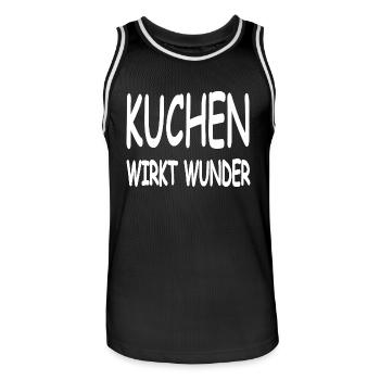 Kuchen - Männer Basketball-Trikot - Schwarz/Weiß - Vorne - AI Model Male 185 dark (185cm)