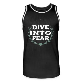 bungee jumping locations courage and strength - Men's Basketball Jersey - black/white - Front - AI Model Male 185 dark (185cm)