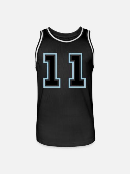 11 number symbol - Men's Basketball Jersey - black/white