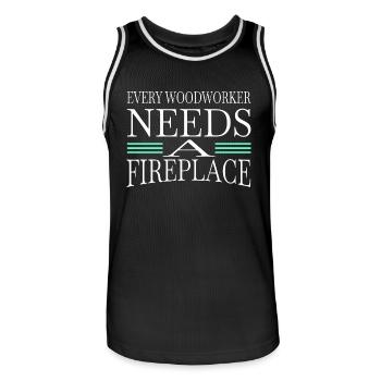 a carpenters prayer tshirts bday gift woodcutter - Männer Basketball-Trikot - Schwarz/Weiß - Vorne - AI Model Male 185 dark (185cm)