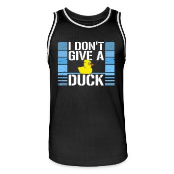 Drôle Je ne donne pas un canard Rubber Ducks Sarcasme - Maillot de basket Homme - noir/blanc - Devant - AI Model Male 185 dark (185cm)