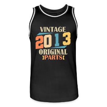 Mois 2013. Cadeau d'anniversaire 2013. 11 ans Birt - Maillot de basket Homme - noir/blanc - Devant - AI Model Male 185 dark (185cm)