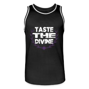 culinary experiences jokes quote - Männer Basketball-Trikot - Schwarz/Weiß - Vorne - AI Model Male 185 dark (185cm)
