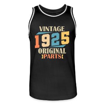 Monat 1925. 1925 Geburtstagsgeschenk. 99 Jahre alt Birt - Männer Basketball-Trikot - Schwarz/Weiß - Vorne - AI Model Male 185 dark (185cm)