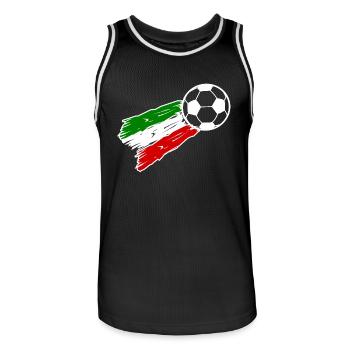 The fans from Italy - Men's Basketball Jersey - black/white - Front - AI Model Male 185 dark (185cm)