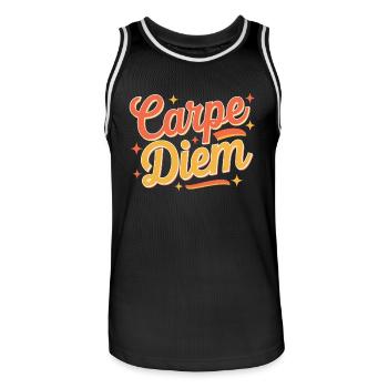 Carpe Diem - Maillot de basket Homme - noir/blanc - Devant - AI Model Male 185 dark (185cm)