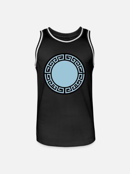 Greek Symbol Circle Sparta - Men's Basketball Jersey - black/white
