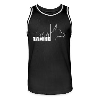 TEAM Pharaoh Dog Dog Wilsigns - Men's Basketball Jersey - black/white - Front - AI Model Male 185 dark (185cm)