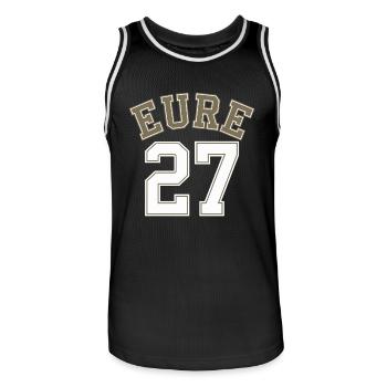 Eure 27 - Maillot de basket Homme - noir/blanc - Devant - AI Model Male 185 dark (185cm)