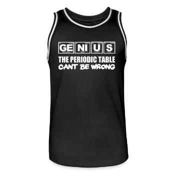 Genius, the Periodic Table cant be wrong - Männer Basketball-Trikot - Schwarz/Weiß - Vorne - AI Model Male 185 dark (185cm)