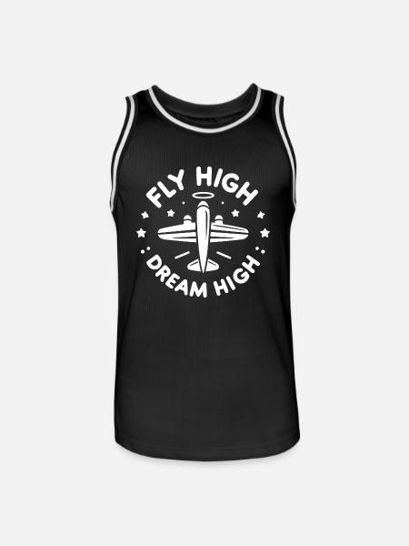Fly High Dream High - Men's Basketball Jersey - black/white