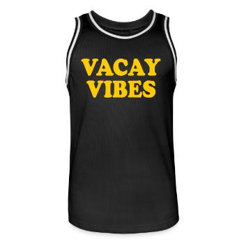 Vacay vibes - Maillot de basket Homme - noir/blanc - Devant - AI Model Male 185 dark (185cm)