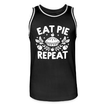 Kuchen essen Wiederholen - Männer Basketball-Trikot - Schwarz/Weiß - Vorne - AI Model Male 185 dark (185cm)