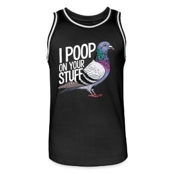 Pigeon Pigeons Animal Oiseau - Maillot de basket Homme - noir/blanc - Devant - AI Model Male 185 dark (185cm)