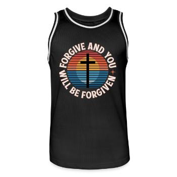 Forgive And You Will Be Forgiven 19 - Männer Basketball-Trikot - Schwarz/Weiß - Vorne - AI Model Male 185 dark (185cm)