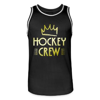 Équipe de hockey - Maillot de basket Homme - noir/blanc - Devant - AI Model Male 185 dark (185cm)