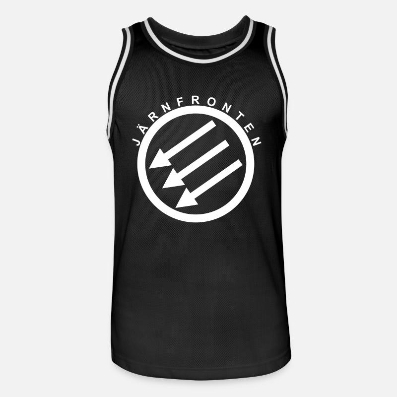 Järnfronten / Eiserne Front / Iron Front - Men's Basketball Jersey - black/white